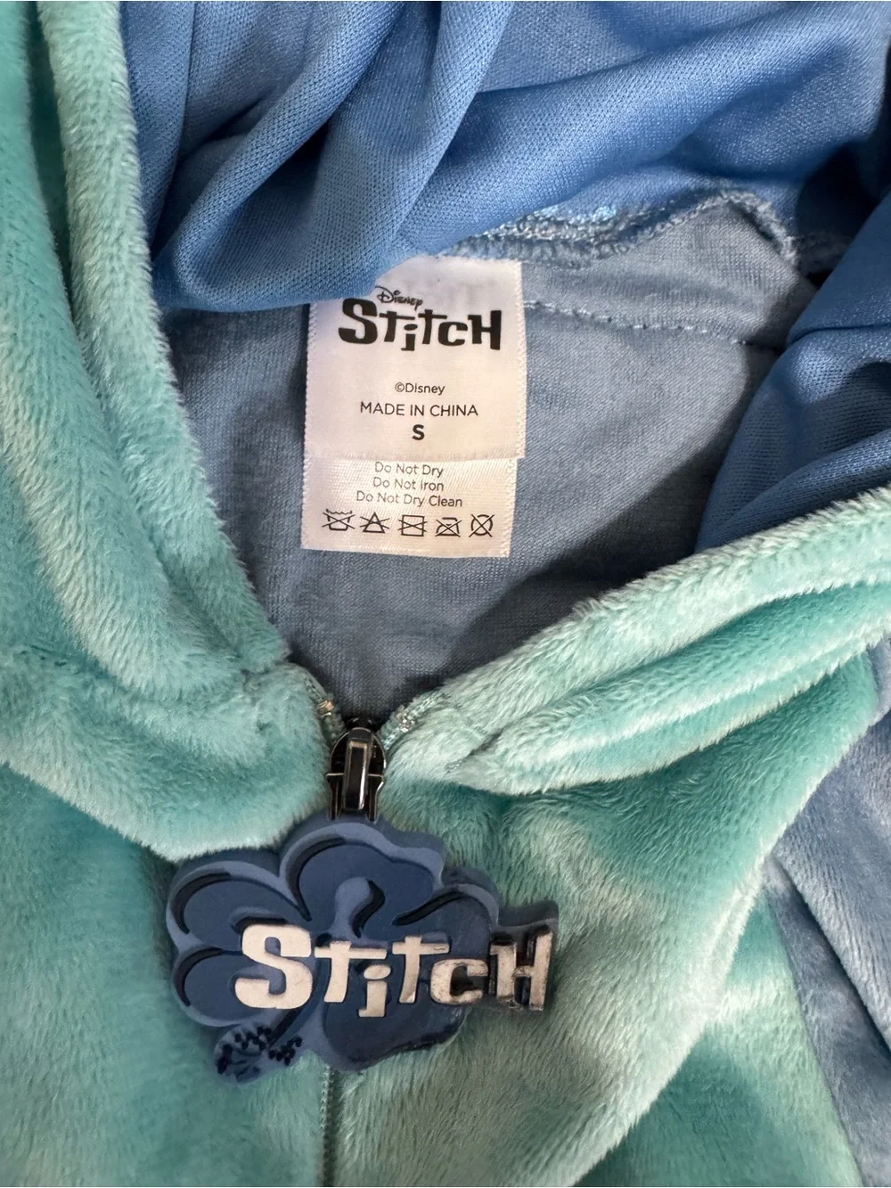 Disney Blue and Aqua Stitch Plush Hooded Costume